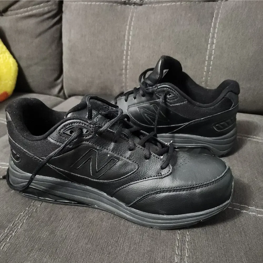 New Balance 928v3 Rollbar Black Leather Walking Shoes MW928BK3 Men's Size 15 D